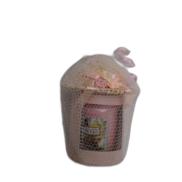 Yankee Candle Votive Fresh Roses Candle & Ice Cream Cone Mug Gift Set Tulle New - Picture 8 of 9
